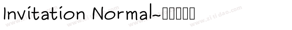 Invitation Normal字体转换